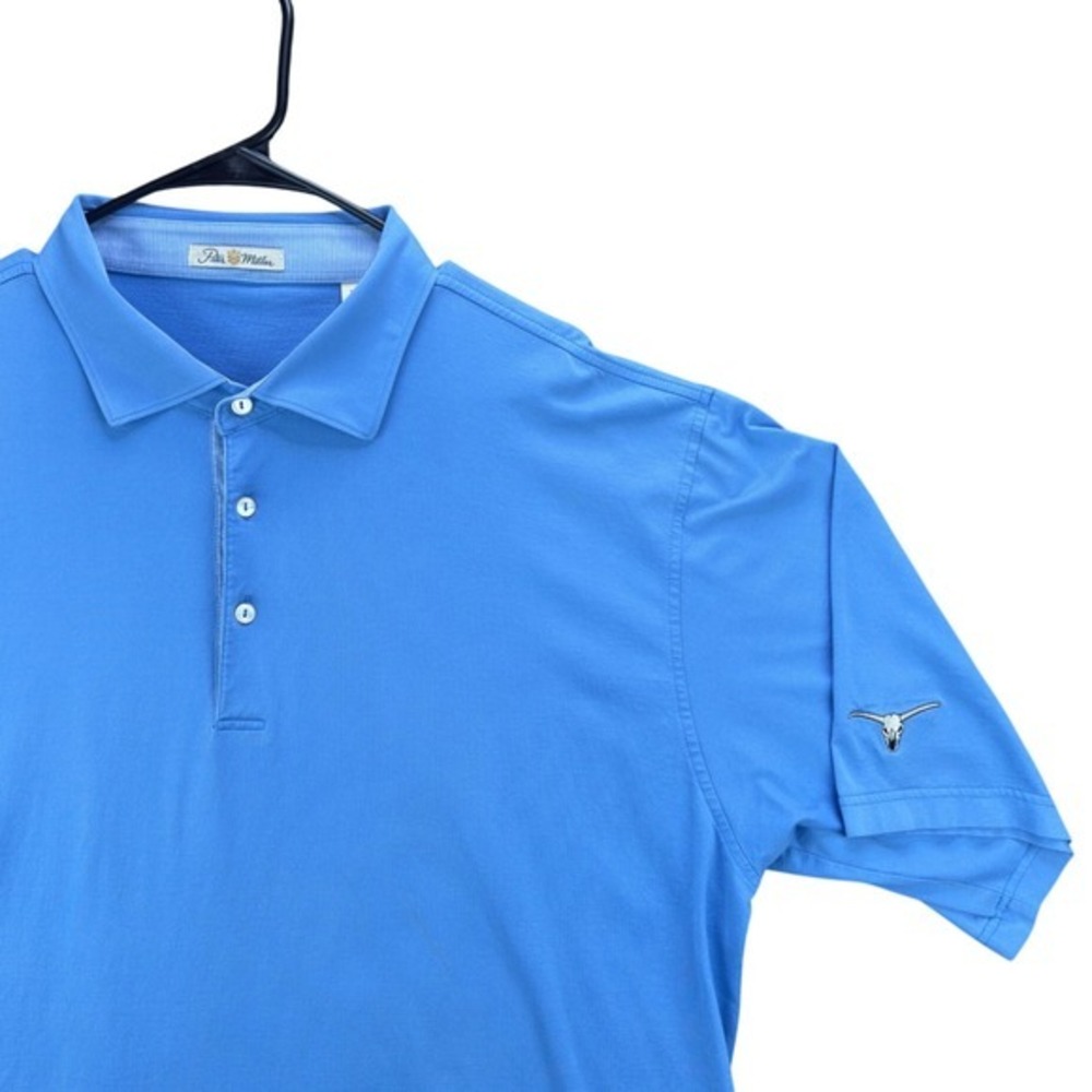 Peter Millar XXL Mens Golf Polo Shirt Blue‎ Performance Double Mercerized Cotton